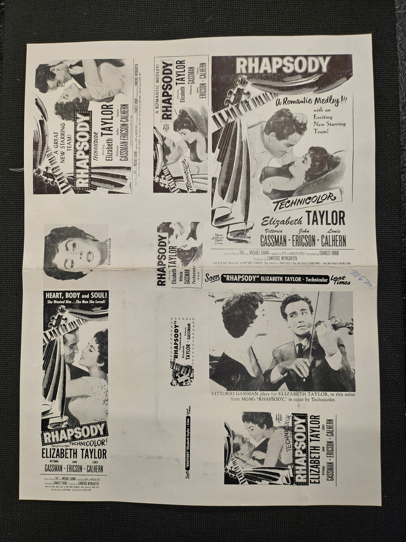 "Rhapsody" Original Movie Ad Clip Art Print