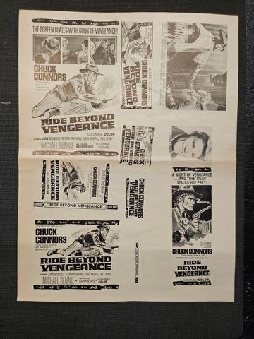 "Ride Beyond Vengeance" Original Movie Ad Mat Mold and Ad Clip Art Print