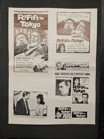 "Rififi In Tokyo" Original Movie Ad Clip Art Print