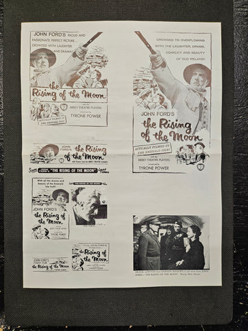 "The Rising Of The Moon" Original Movie Ad Mat Mold and Ad Clip Art Print