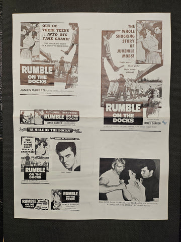 "Rumble On The Docks" Original Movie Ad Mat Mold and Ad Clip Art Print