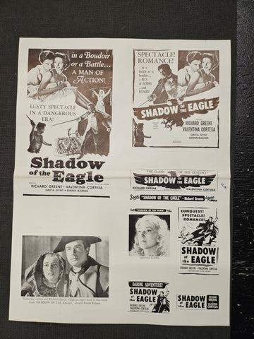 "Shadow Of The Eagle" Original Movie Ad Mat Mold and Ad Clip Art Print