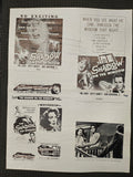 "The Shadow Of The Window" Original Movie Ad Mat Mold and Ad Clip Art Print