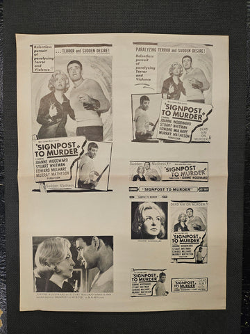 "Signpost To Murder" Original Movie Ad Clip Art Print
