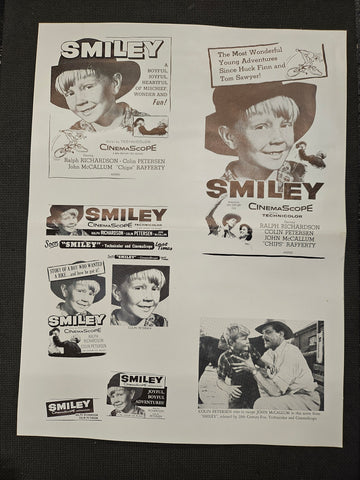 "Smiley" Original Movie Ad Mat Mold and Ad Clip Art Print