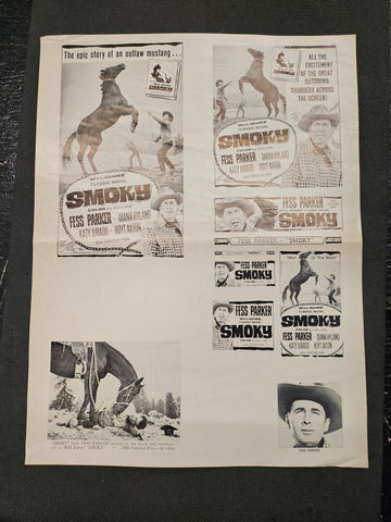 "Smoky" Original Movie Ad Mat Mold and Ad Clip Art Print