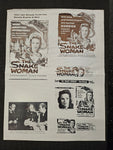 "The Snake Woman" Original Movie Ad Mat Mold and Ad Clip Art Print