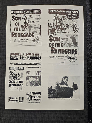 "Son Of The Renegade" Original Movie Ad Clip Art Print