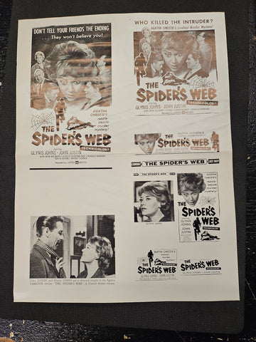 "The Spider's Web" Original Movie Ad Mat Mold and Ad Clip Art Print