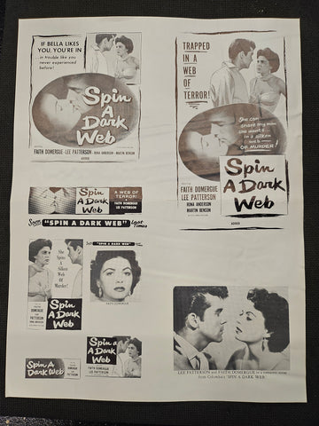 "Spin A Dark Web" Original Movie Ad Mat Mold and Ad Clip Art Print