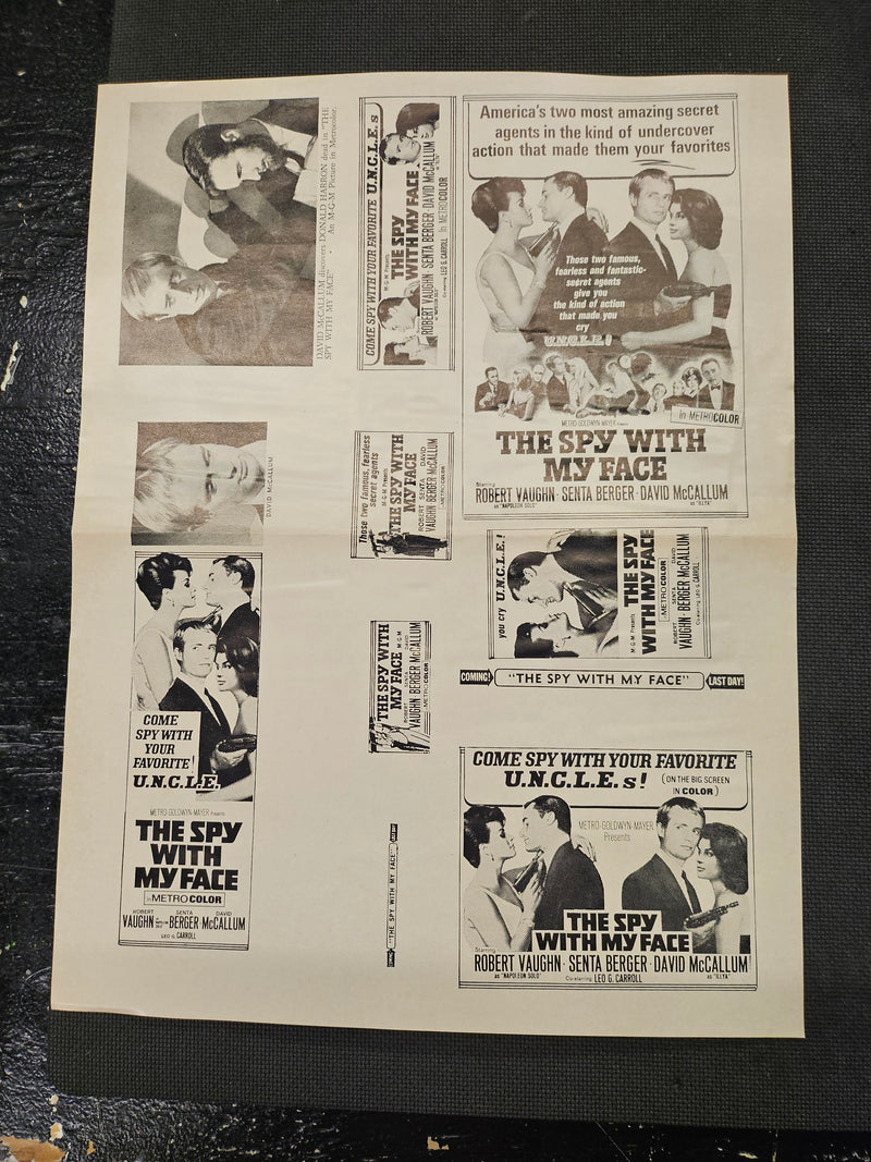 "The Spy With My Face" Original Movie Ad Mat Mold and Ad Clip Art Print