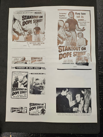 "Stakeout On Dope Street" Original Movie Ad Mat Mold and Ad Clip Art Print