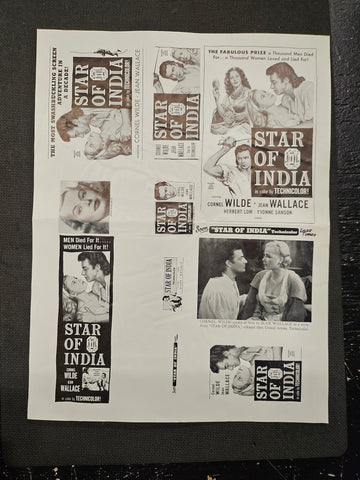 "Star Of India" Original Movie Ad Clip Art Print