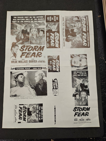 "Storm Fear" Original Movie Ad Mat Mold and Ad Clip Art Print