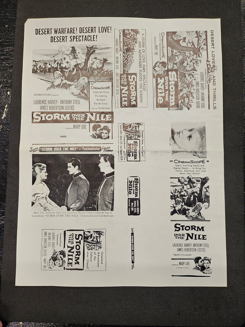 "Storm Over The Nile" Original Movie Ad Mat Mold and Ad Clip Art Print