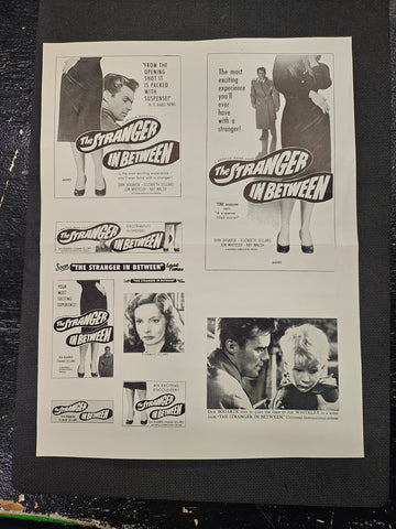 "The Stranger In Between" Original Movie Ad Mat Mold and Ad Clip Art Print