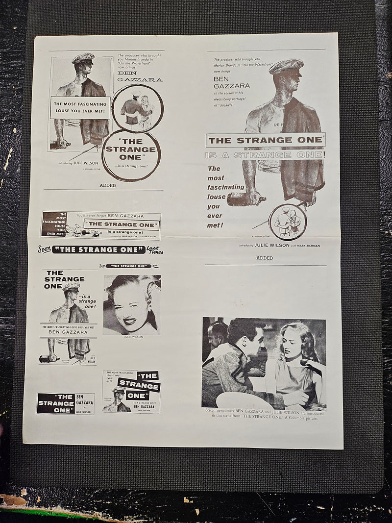 "The Strange One" Original Movie Ad Mat Mold and Ad Clip Art Print
