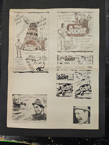 "The Sucker" Original Movie Ad Mat Mold and Ad Clip Art Print