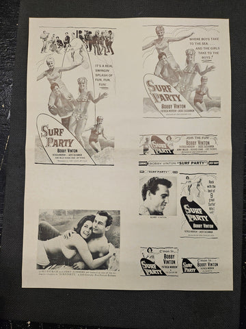 "Surf Party " Original Movie Ad Clip Art Print