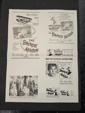 "The Swingin' Maiden " Original Movie Ad Clip Art Print