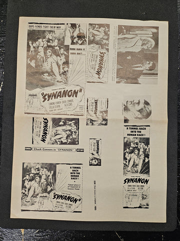 "Synanon (Get Off My Back)" Original Movie Ad Mat Mold and Ad Clip Art Print