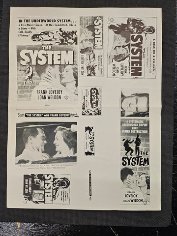 "The System" Original Movie Ad Mat Mold and Ad Clip Art Print