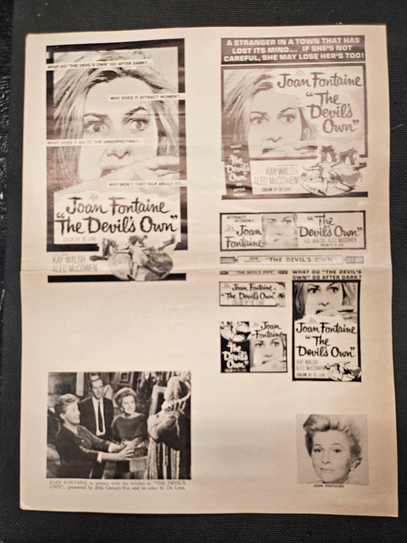 "The Devil's Own (The Witches)" Original Movie Ad Mat Mold and Ad Clip Art Print