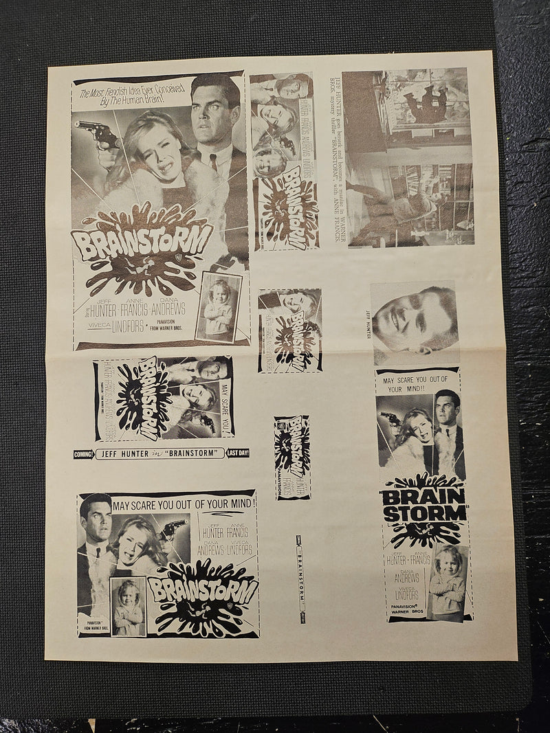 "Brainstorm" Original Movie Ad Mat Mold and Ad Clip Art Print