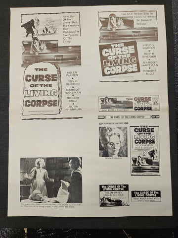 "The Curse Of The Living Corpse" Original Movie Ad Clip Art Print