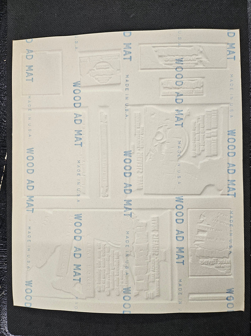 "Time Table" Original Movie Ad Mat Mold and Ad Clip Art Print