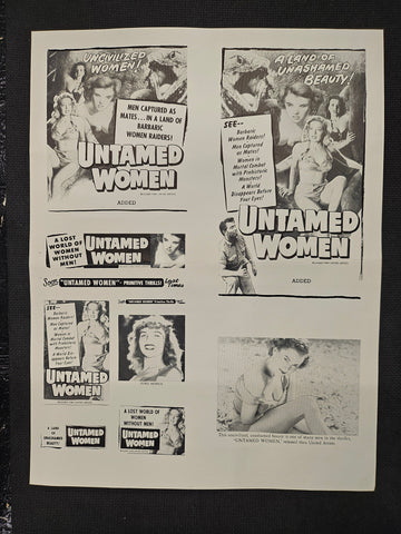 "Untamed Woman" Original Movie Ad Clip Art Print