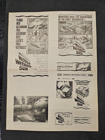 "World Without Sun" Original Movie Ad Clip Art Print