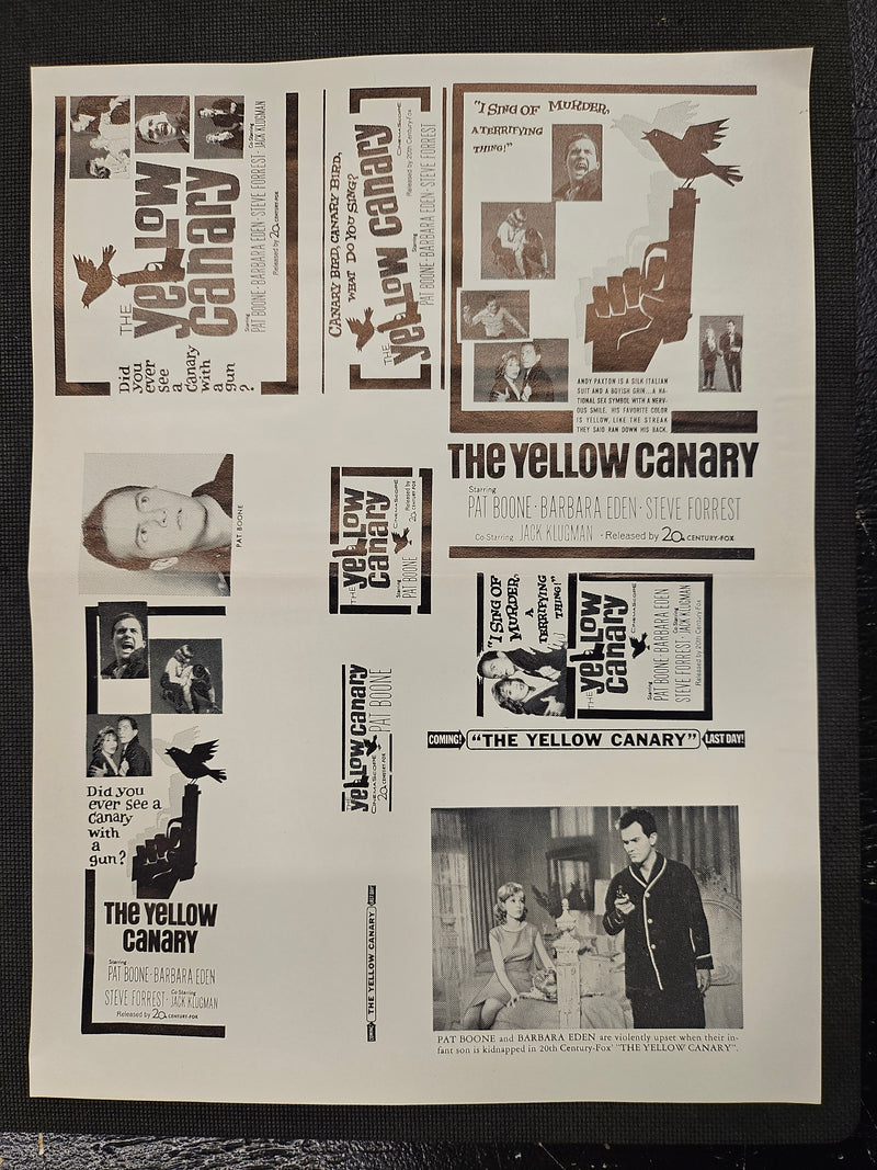 "You Can't Run Away From It" Original Movie Ad Mat Mold and Ad Clip Art Print