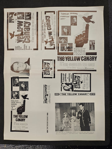 "The Yellow Canary" Original Movie Ad Clip Art Print