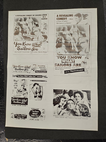 "You Know What Sailors Are" Original Movie Ad Mat Mold and Ad Clip Art Print