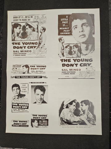 "The Young Don't Cry" Original Movie Ad Mat Mold and Ad Clip Art Print