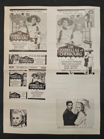 "The Umbrellas Of Cherbourg" Original Movie Ad Clip Art Print
