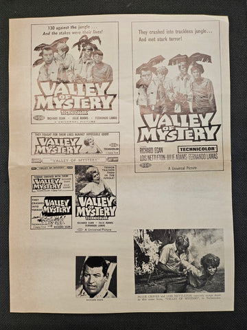 "Valley Of Mystery" Original Movie Ad Mat Mold and Ad Clip Art Print