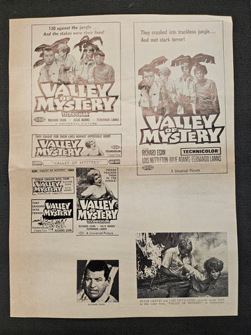 "Valley Of Mystery" Original Movie Ad Clip Art Print