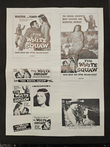 "The White Squaw" Original Movie Ad Mat Mold and Ad Clip Art Print