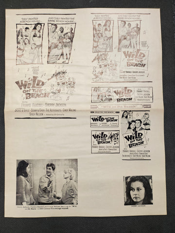 "Wild On The Beach" Original Movie Ad Mat Mold and Ad Clip Art Print