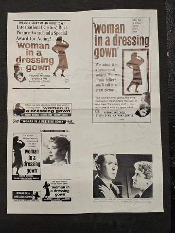 "Woman In A Dressing Gown" Original Movie Ad Clip Art Print