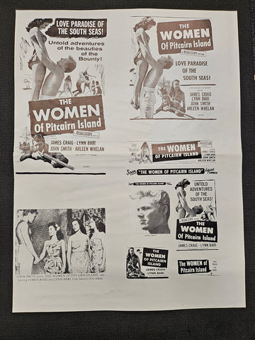 "The Women Of Pitcairn Island" Original Movie Ad Mat Mold and Ad Clip Art Print