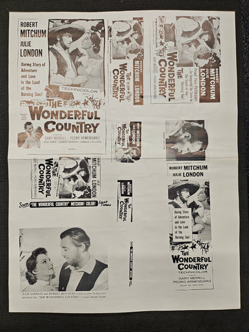 "The Wonderful Country" Original Movie Ad Mat Mold and Ad Clip Art Print