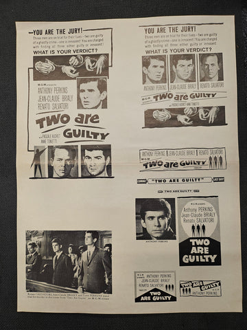 "Two Are Guilty" Original Movie Ad Clip Art Print