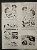 "Touch And Go" Original Movie Ad Mat Mold and Ad Clip Art Print