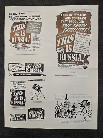 "This Is Russia!" Original Movie Ad Mat Mold and Ad Clip Art Print