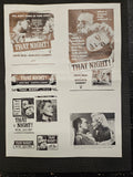 "That Night!" Original Movie Ad Mat Mold and Ad Clip Art Print