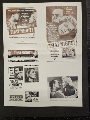 "That Night!" Original Movie Ad Clip Art Print