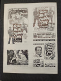 "The Texan Meets Calamity Jane" Original Movie Ad Mat Mold and Ad Clip Art Print